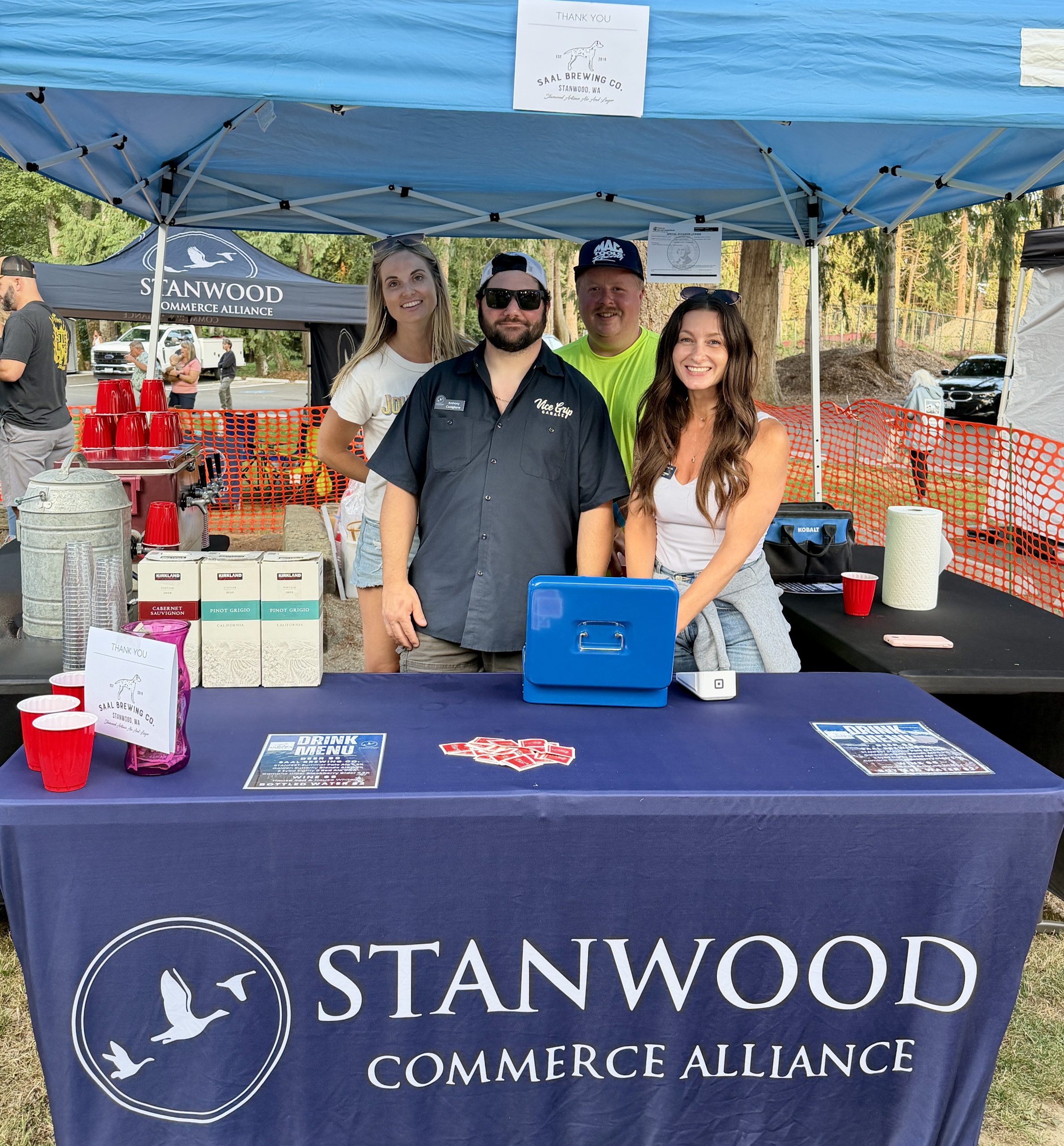 Lacey Winslow volunteering with the Stanwood Commerce Alliance at a community event in Stanwood, WA